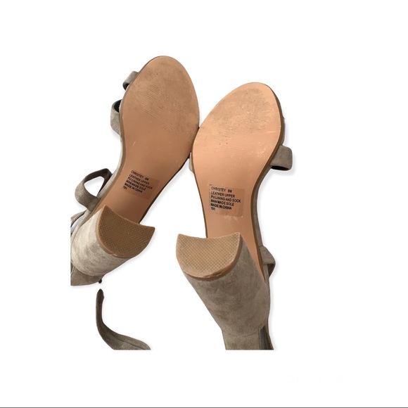Steve Madden Christey Open Toe Suede Heels - Picture 5 of 6